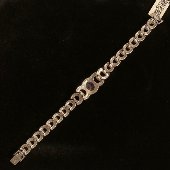 925 sterling silver marcasite bracelet - Picture 5 of 7